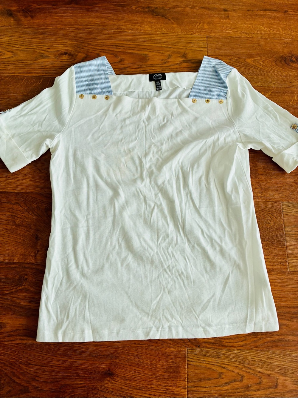 Jones New York Signature white short-sleeve pullover t-shirt XL